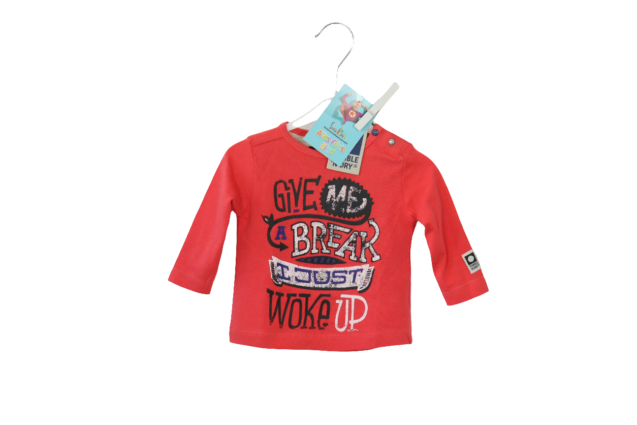 Langarm - Tumble´n Dry - 56 - coralle - bedruckt - Girl - sehr guter Zustand mit Original-Etikett