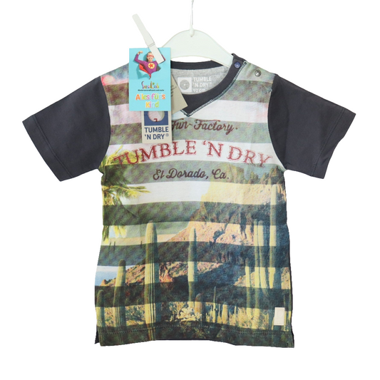 T-Shirt - Tumble`n Dry  - bunt - bedruckt - gestreift - mit Original-Etikett - sehr guter Zustand