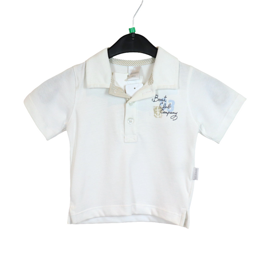 T-Shirt - Stummer - Polo - 68 - weiß - Schrift - mit Original-Etikett