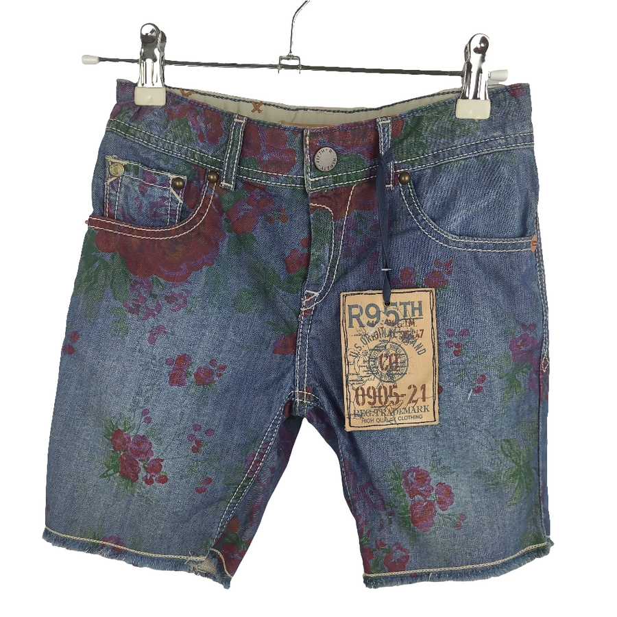 * Jeans - R95th - kurz - 128 - blau - Blumen - mit Original Etikett