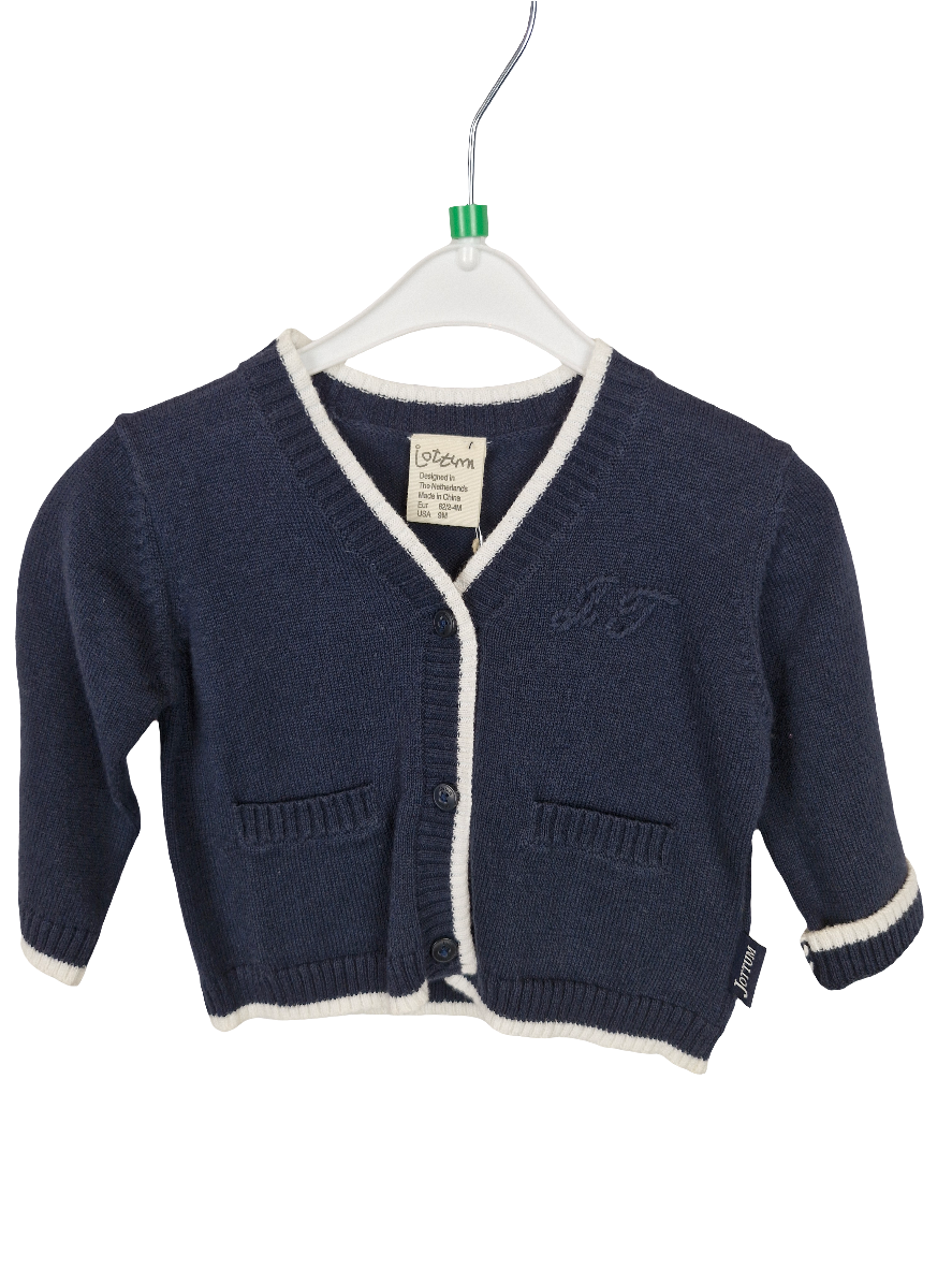 Jacke - Jottum - Strick - 62 - blau/weiß - mit Original-Etikett