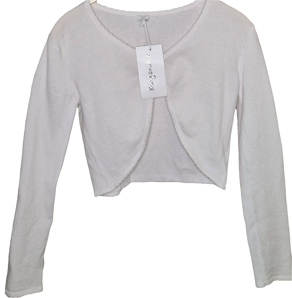 Jacke - Königsmühle - Bolero - 164 - weiß - Strick - lange Ärmel - mit Original-Etikett