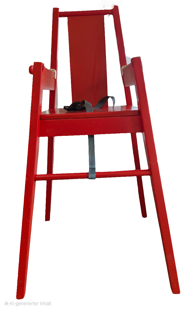 Hochstuhl - Ikea - rot - Holz