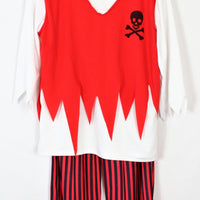 Kostüm - Pirat - 128 - rot/schwarz/weiß