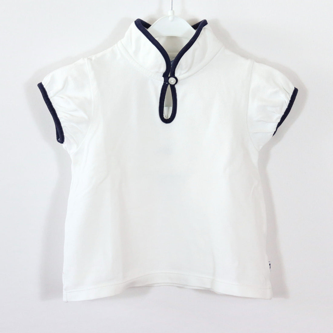 T-Shirt - Jacadi - 86 - weiß - mit Kragen - Girl