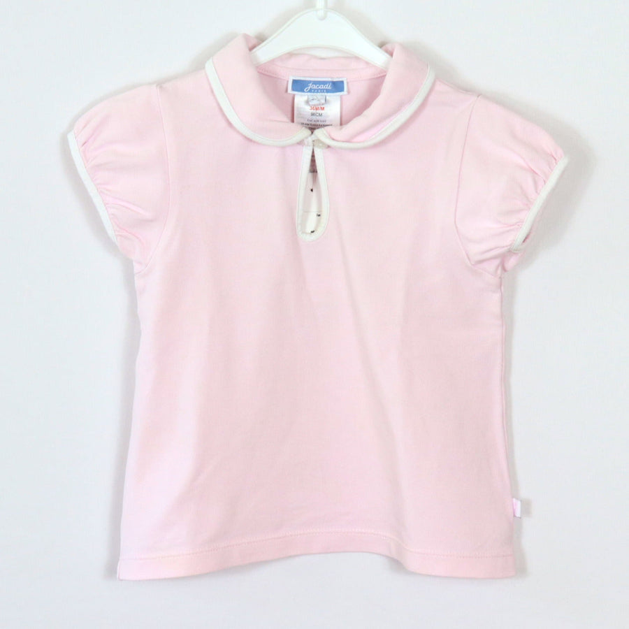 T-Shirt - Jacadi - 98 - rosa - mit Kragen - Girl