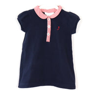 T-Shirt - Jacadi - 68 - dunkelblau - mit Kragen - Girl
