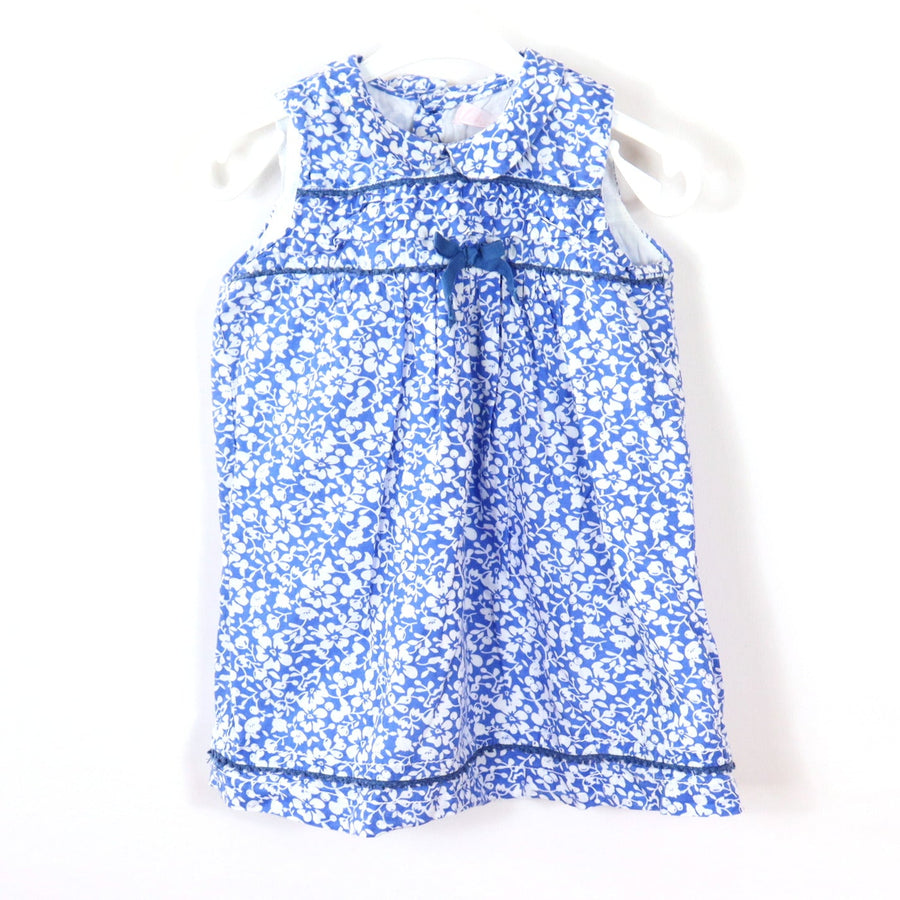 Kleid - Sfera - 74 - weiß/blau - Blume