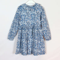 Kleid - Jacadi - 128 - weiß/blau - Blume - Sehr guter Zustand