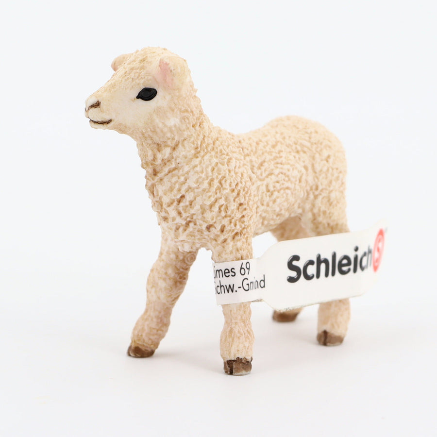 Schleich-Figur - Lamm - weiß - 17069 - original mit Fähnchen - Sehr guter Zustand