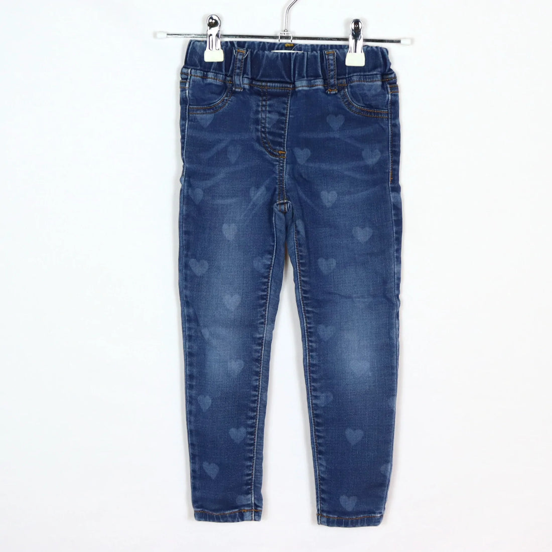 Jeans - Mini Boden - 104 - blau - Herz - Girl