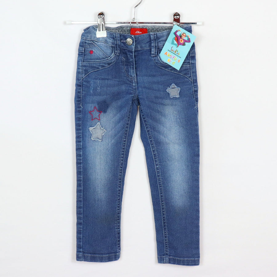 Jeans - S. Oliver - Slim - 98 - blau - Sterne - sehr guter Zustand