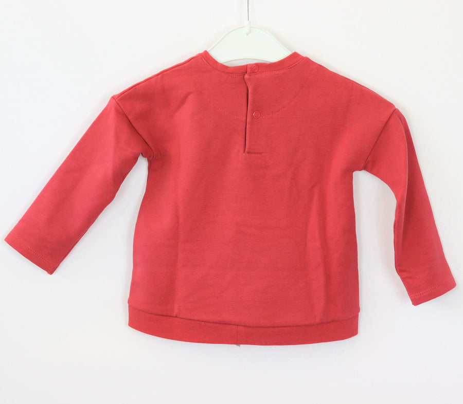 Pullover - bellybutton - Sweat - 68 - rosa/rot - Schrift - Girl - sehr guter Zustand
