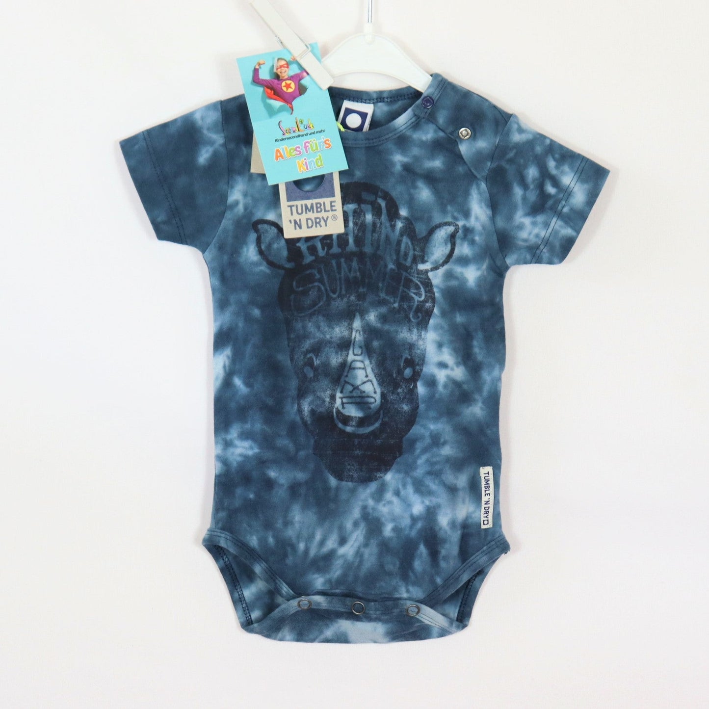 Body - kurzarm - blau - 68 - Tumble `N Dry - sehr guter Zustand