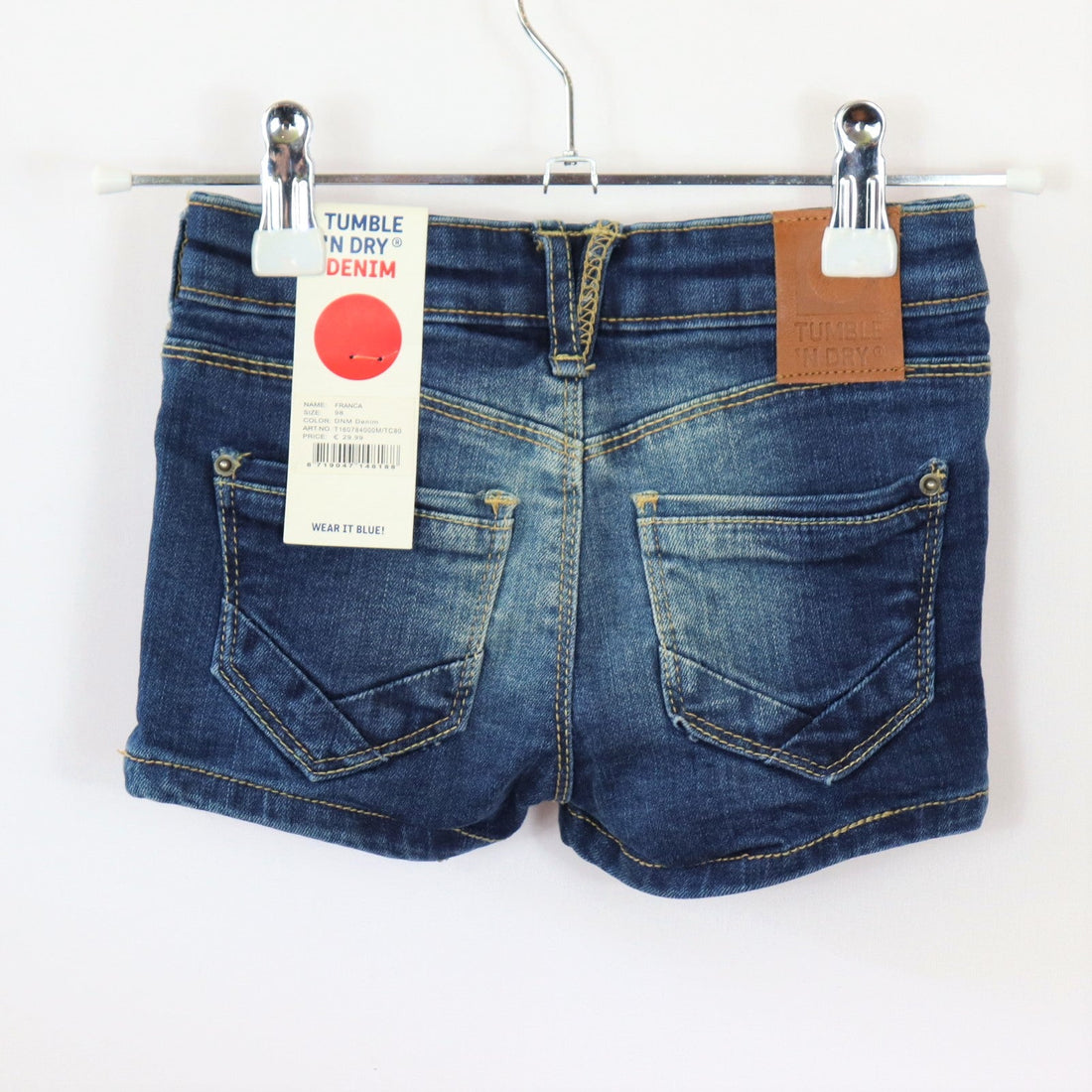 Hose - Tumble `N Dry - kurz - 98 - blau - Größen-verstellbar - Jeans - Girl - sehr guter Zustand