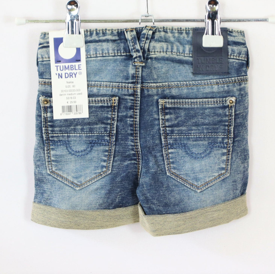 Hose - Tumble `N Dry - kurz - 80 - blau - Größen-verstellbar - Jeans - Girl - sehr guter Zustand